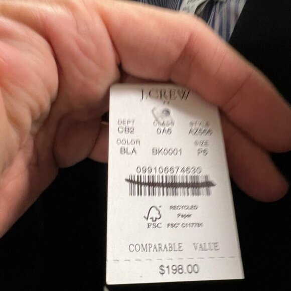 J.Crew $198 Petite Original Schoolboy Blazer Black Size P6 AZ566 - Picture 6 of 6